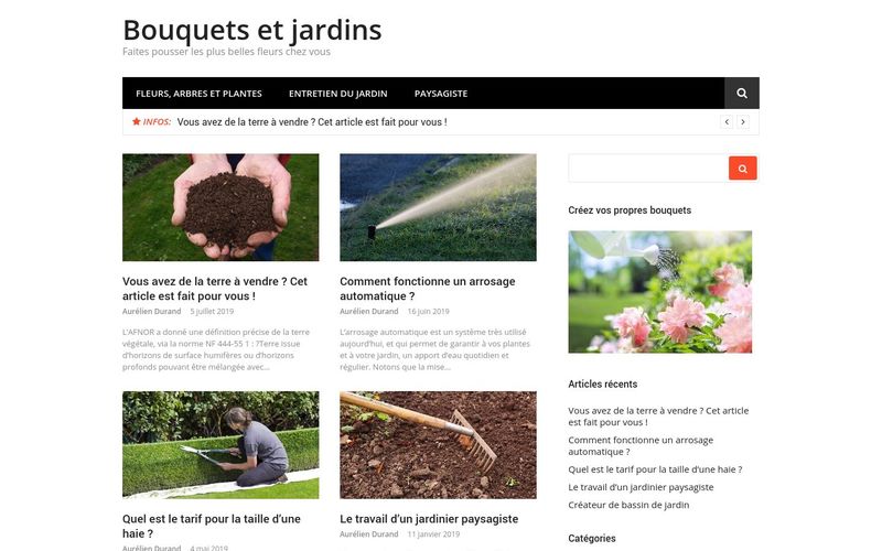 Bouquets et jardins - Faites pousser les plus belles fleurs chez vous