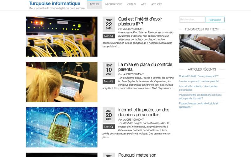 Turquoise informatique - Mieux connaître le monde digital qui nous entoure